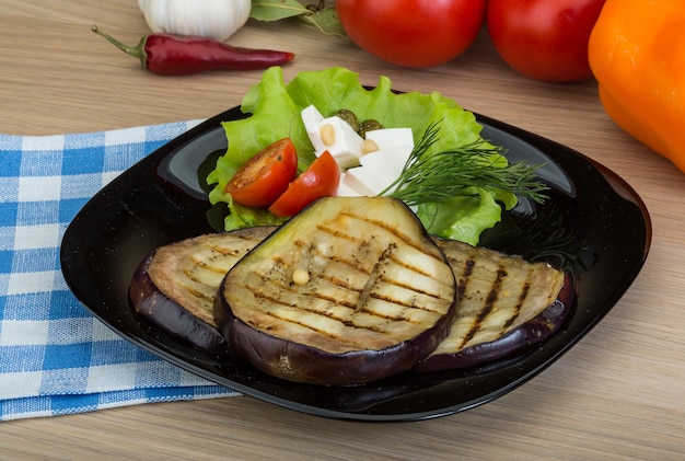 Grilled aubergine