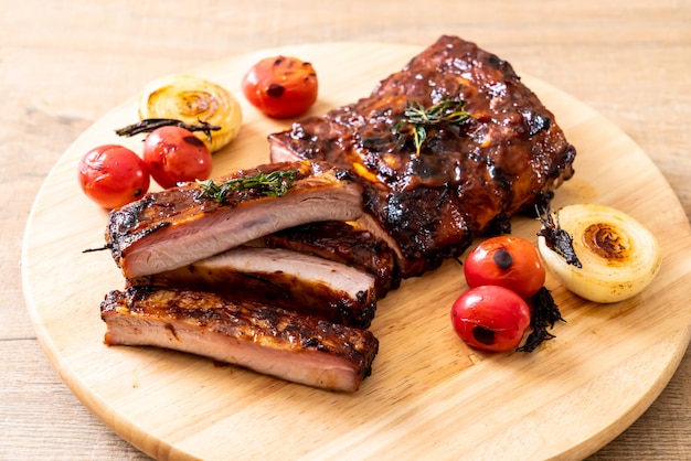 grilled barbecue pork ribs