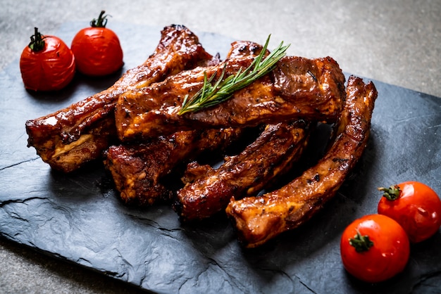 grilled barbecue pork ribs