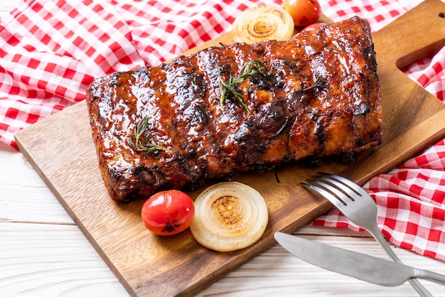 grilled barbecue ribs pork