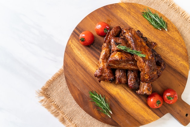 grilled barbecue ribs pork