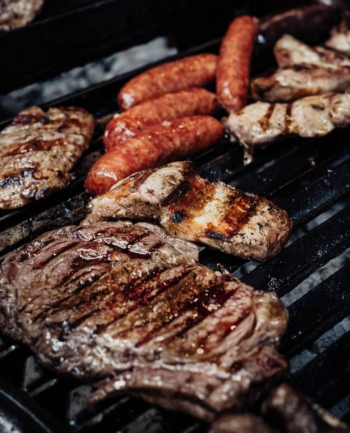 Grilled beef of excellent quality in a fancy restaurant.