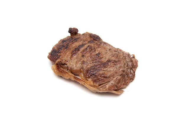 Grilled beef steak,isolated in white background.Most red meat fillets consumed in the world are beef