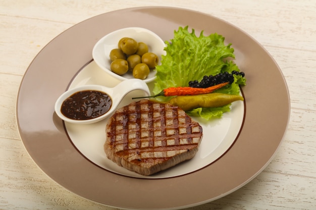 Grilled beef steak