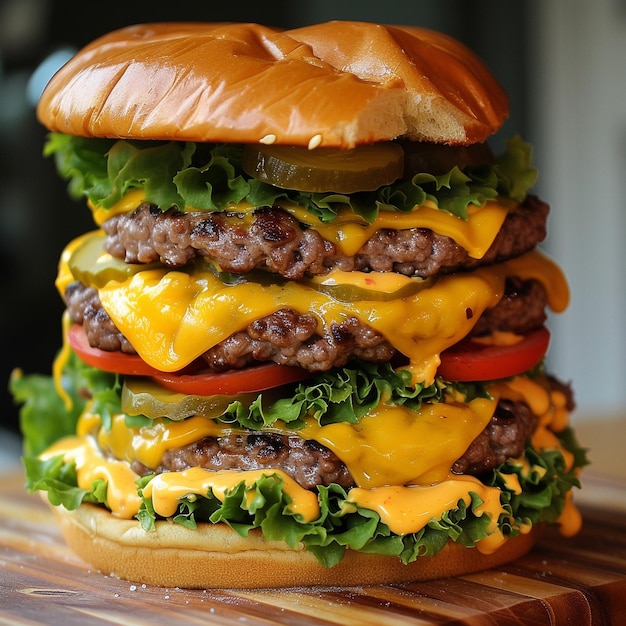 Grilled Burger With Fries