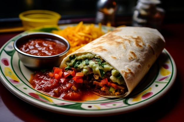 Grilled Burrito with Fresh Salsa delicious Burritos food image photography