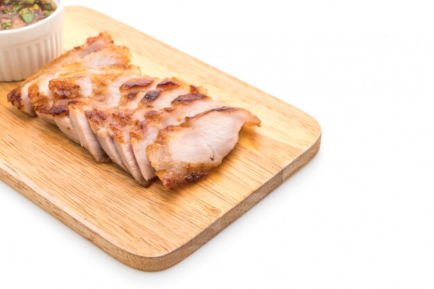 grilled charcoal-boiled pork neck