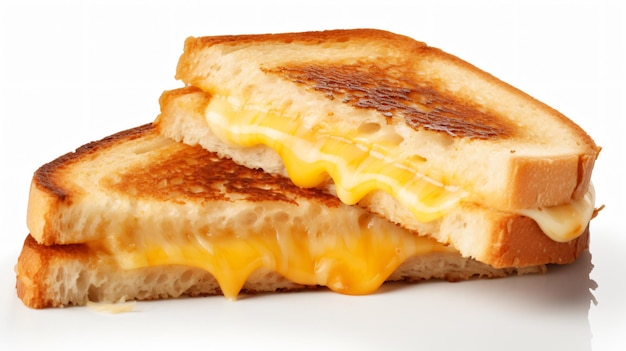 Photo grilled cheese sandwich on a white background