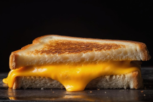 A grilled cheese sandwich with melted cheese generative AI