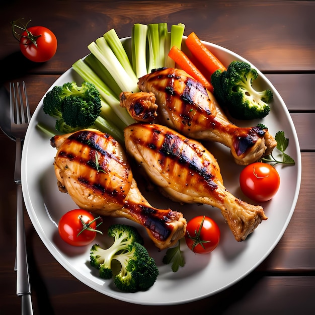 Grilled Chicken Legs with Vegetables A Perfect Meal for Any Occasion