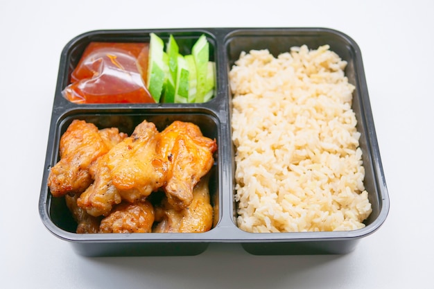 Grilled chicken rice, lunch box delivery