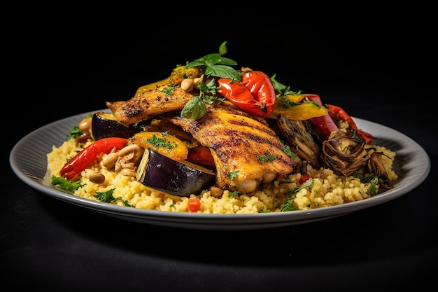 Grilled Chicken Roasted Vegetable Couscous