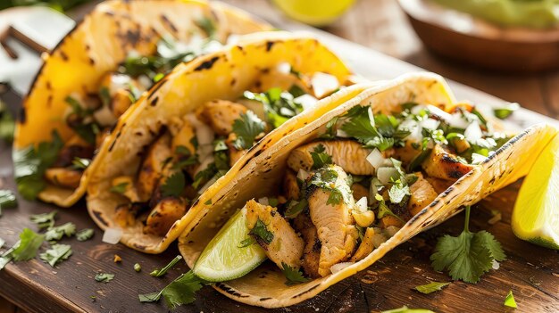 Grilled Chicken Tacos with Onion and Lime