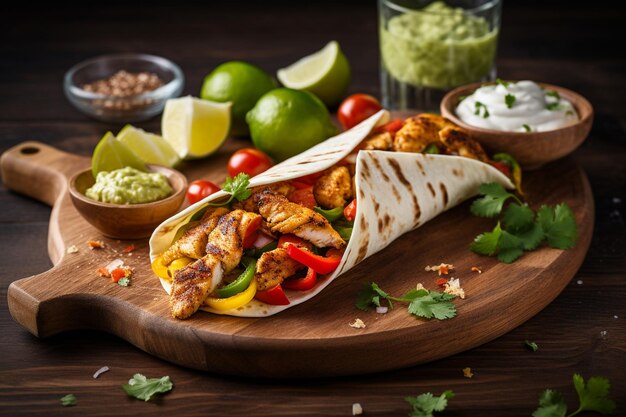 Grilled Chicken and Veggie Fajitas