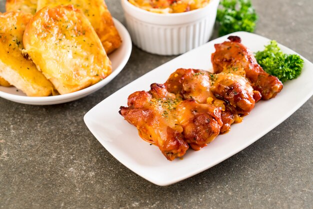 grilled chicken wings with cheese