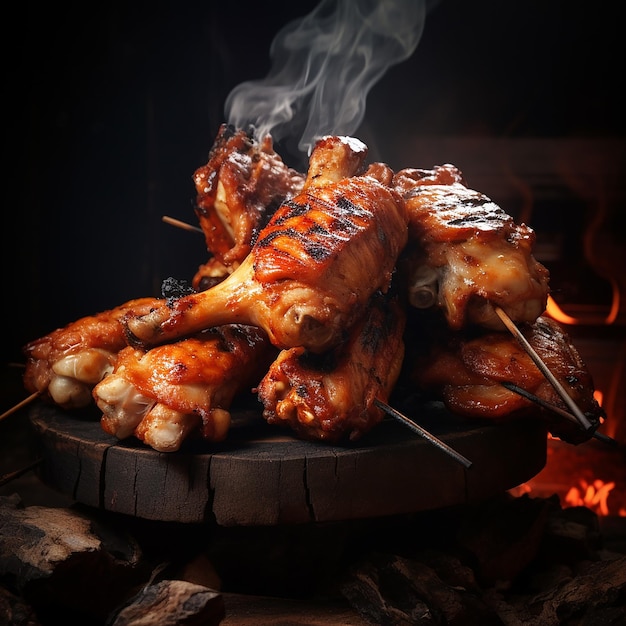 Grilled chicken wings