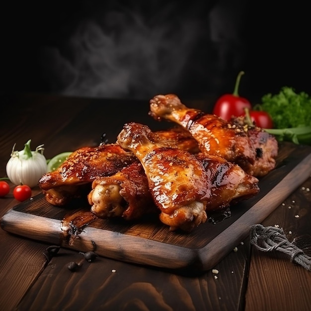 Grilled chicken wings