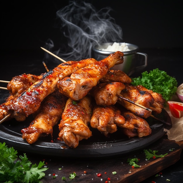 Grilled chicken wings