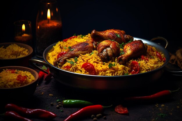 Grilled Chicken with Saffron Rice