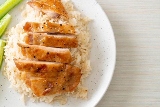 Grilled Chicken with Steamed Rice