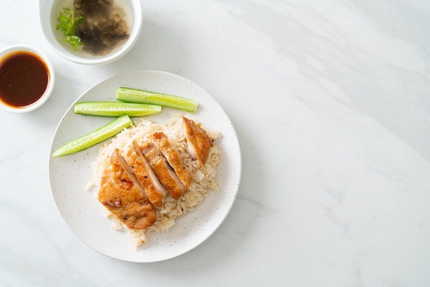 Grilled Chicken with Steamed Rice