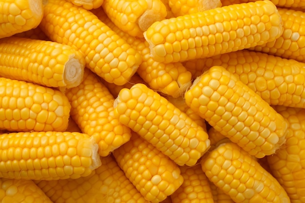 Grilled corn cobs on wood background