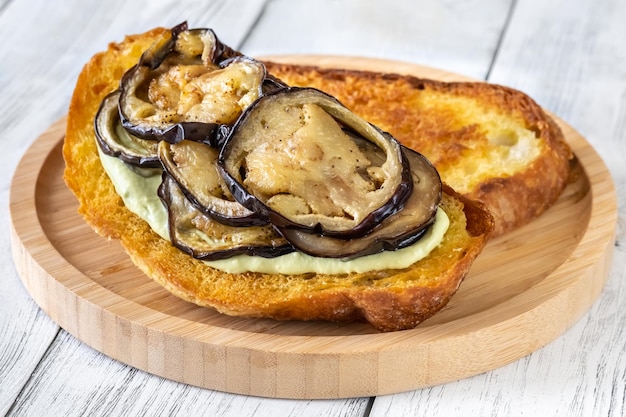 Grilled eggplant sandwich