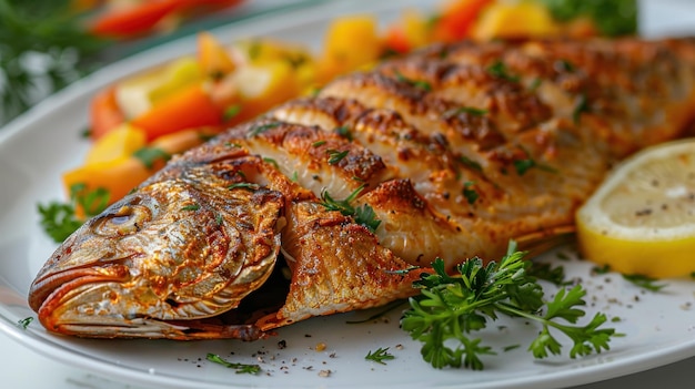 Grilled Fish with Lemon and Parsley