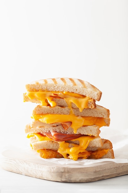 Grilled ham and cheese sandwich