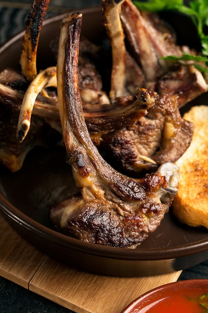 Grilled lamb ribs