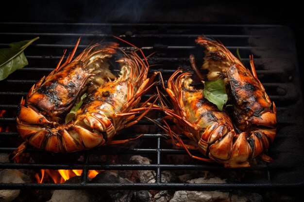 Grilled langoustines with garlic butte Seafood Photos 1920jpg