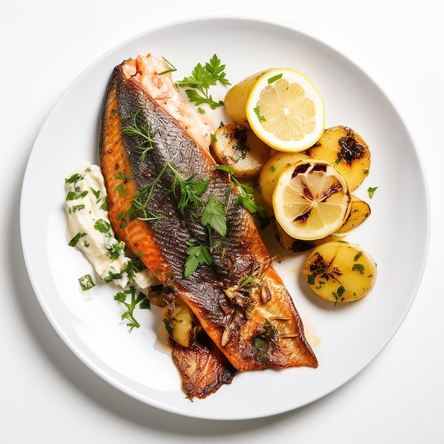 Grilled Marinated Trout Delight with Crispy Potatoes