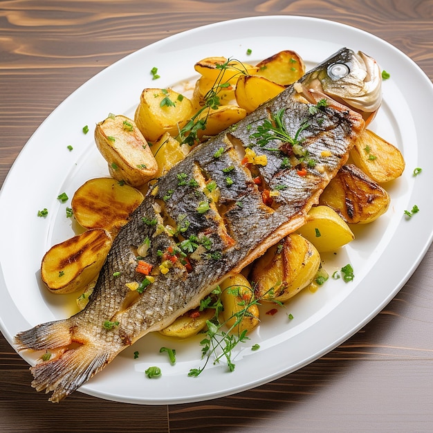 Grilled Marinated Trout Delight with Crispy Potatoes