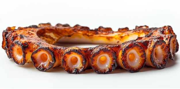 Grilled Octopus Tentacles Arranged in a Ring Shape