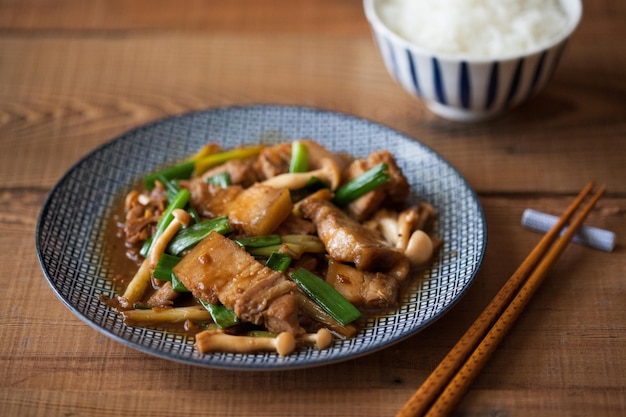 Grilled Pork Belly with Green Onion