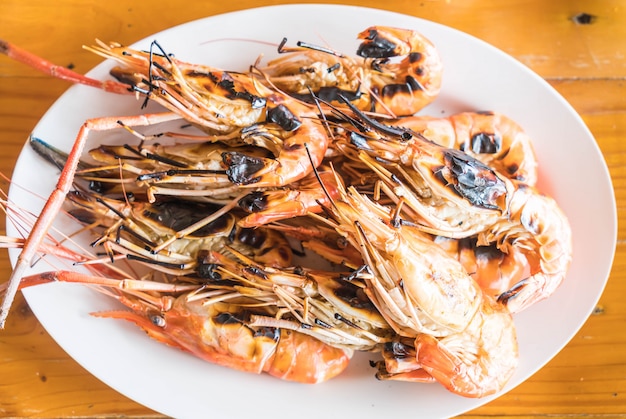 grilled prawns or shrimps