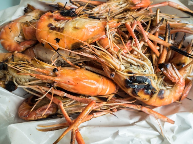 Grilled prawns