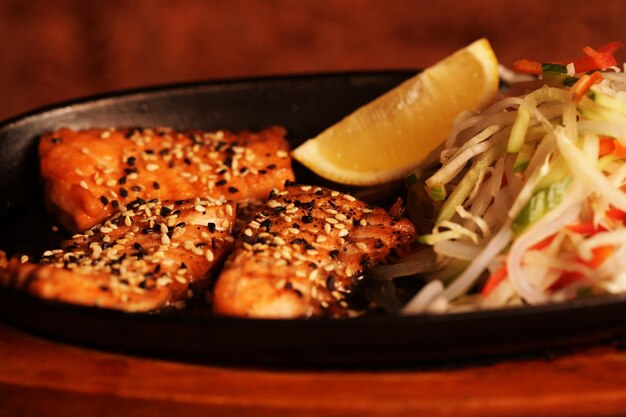 Grilled Salmon with fresh salad