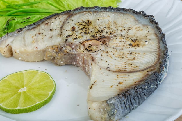 Grilled shark steak