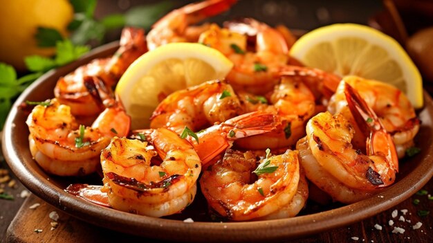 Grilled shrimp Generate Ai