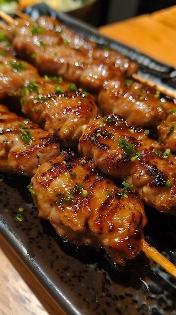 Grilled Skewers on a Plate