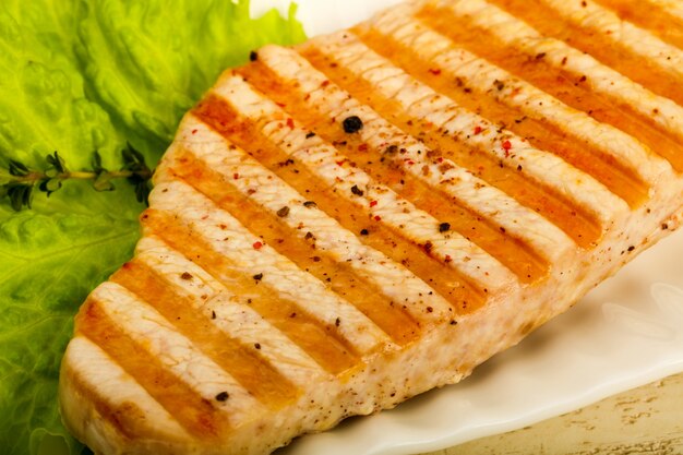 Grilled turkey steak