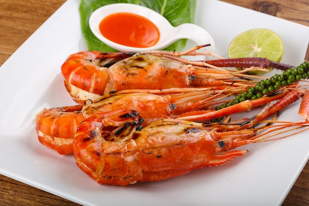 Grilled waterprawn