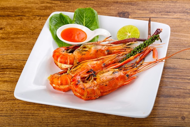 Grilled waterprawn