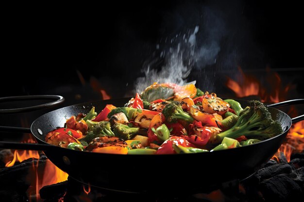 grilled with vegetables