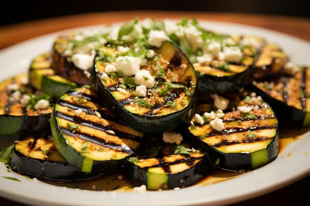 Grilled Zucchini Feta Bruschetta delicious Bruschetta food image photography