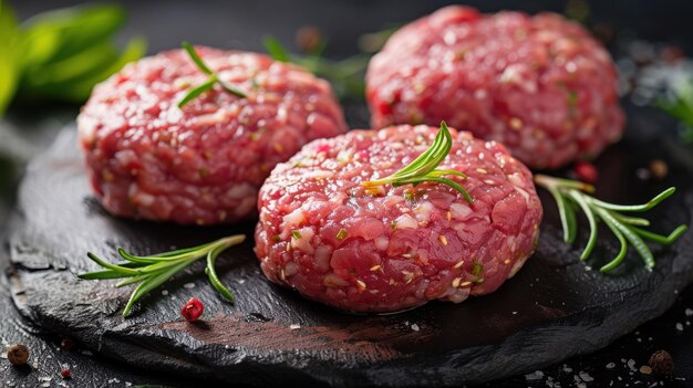 Photo grilling delights fresh ground beef patties for hamburgers