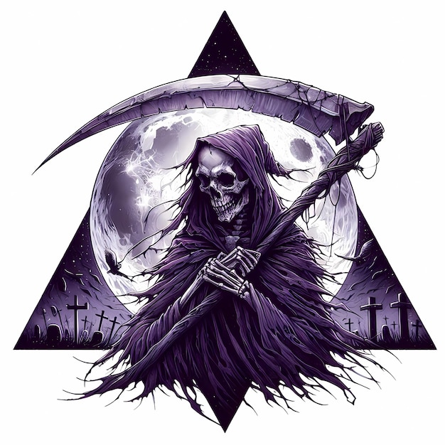 GRIM REAPER HALLOWEEN IMAGE ILLUSTRATION