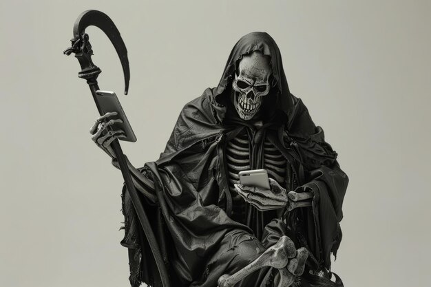 Photo grim reaper illustration