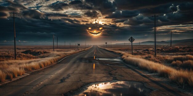 Photo the grinning horizon a distant horizon reveals an unnerving sight an upsidedown smile etched into